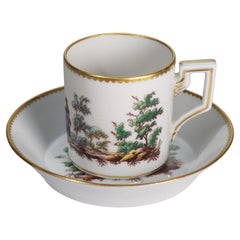 Richard Ginori Italy Mantua "Italian Scene" Demitasse Cup and Saucer Set