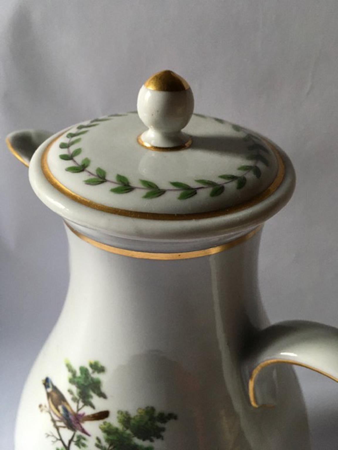 italien Italie Richard Ginori Pot à café en porcelaine du milieu du XVIIIe siècle en vente