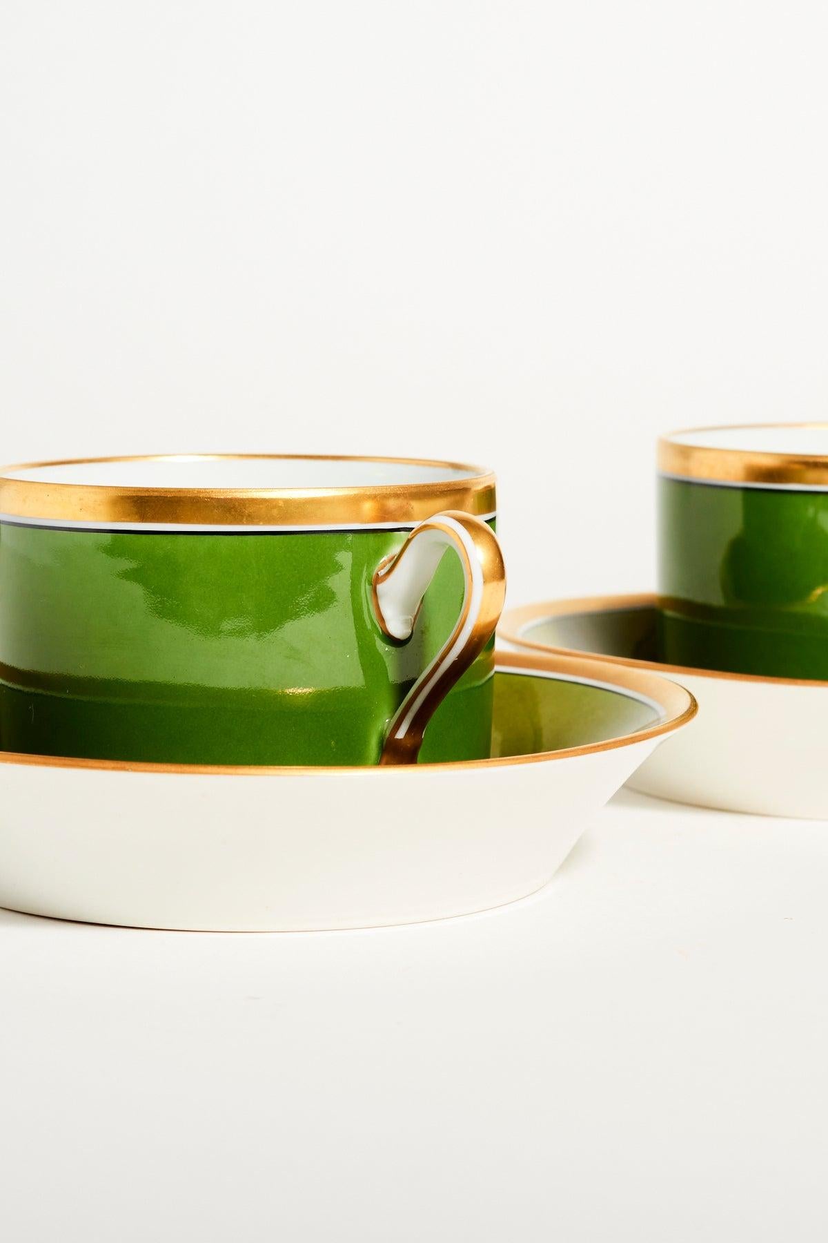 green tea cup and saucer