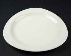 Richard Ginori Organic Modern Set of 6 Triangular White Dinner Plates Italy