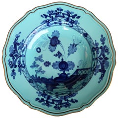 Richard Ginori Oriente Italiano Iris Blue Soup Plate