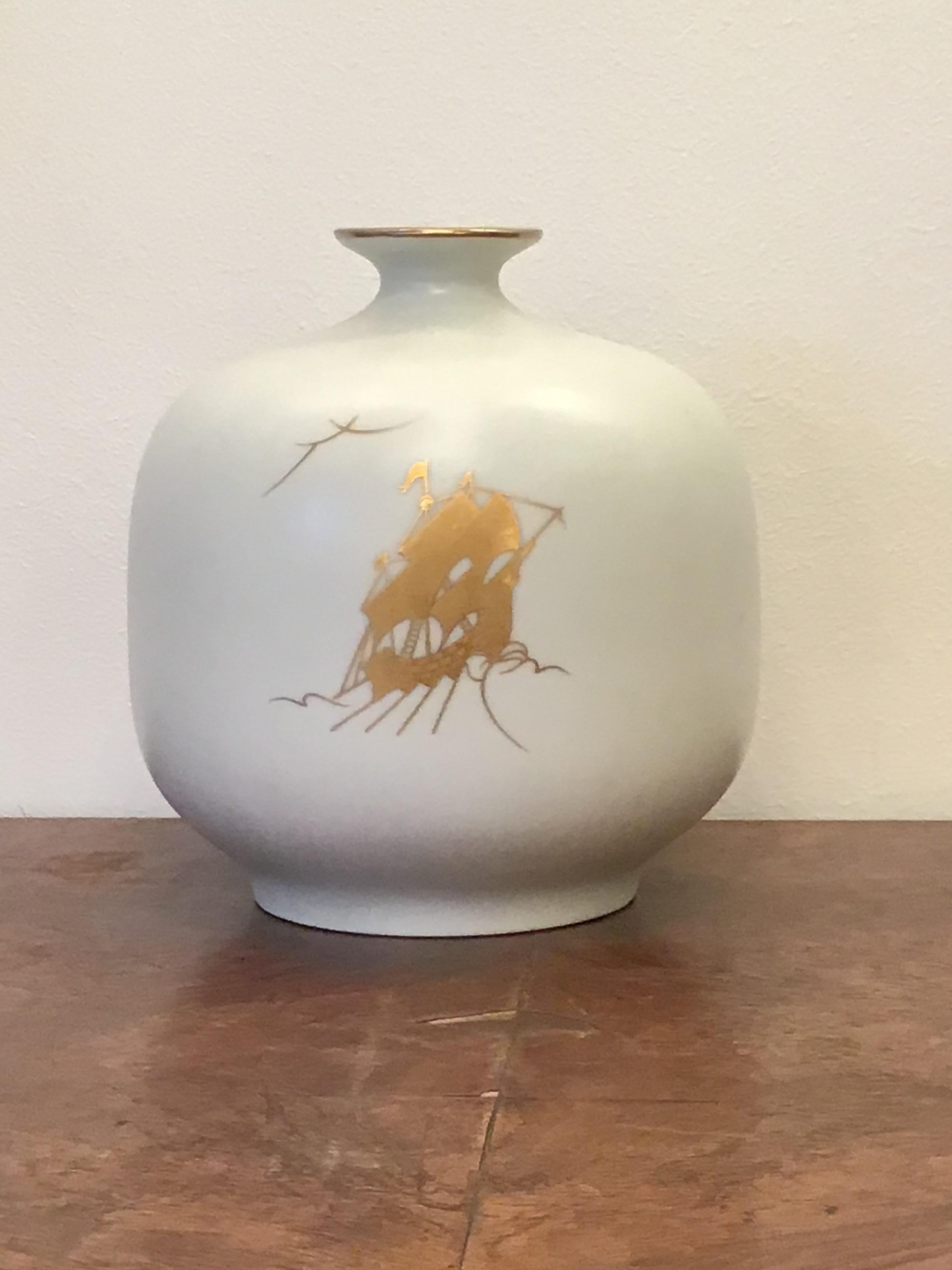 Milieu du XXe siècle Vase en porcelaine Pittoria Di Doccia Richard Ginori, 1940, Italie  en vente