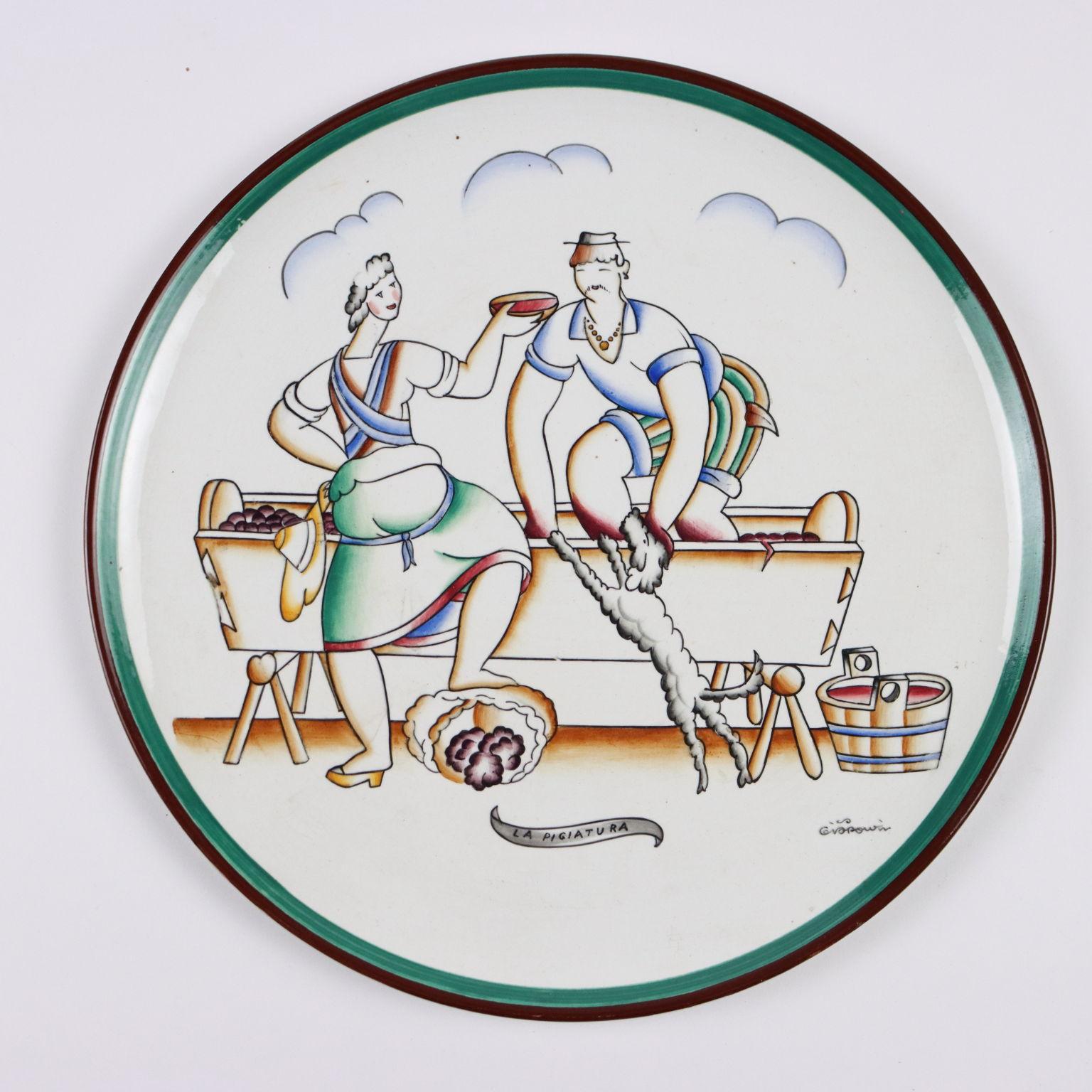 Richard Ginori Plates by Gio Ponti Ceramic Italy 1920s-1930s 5