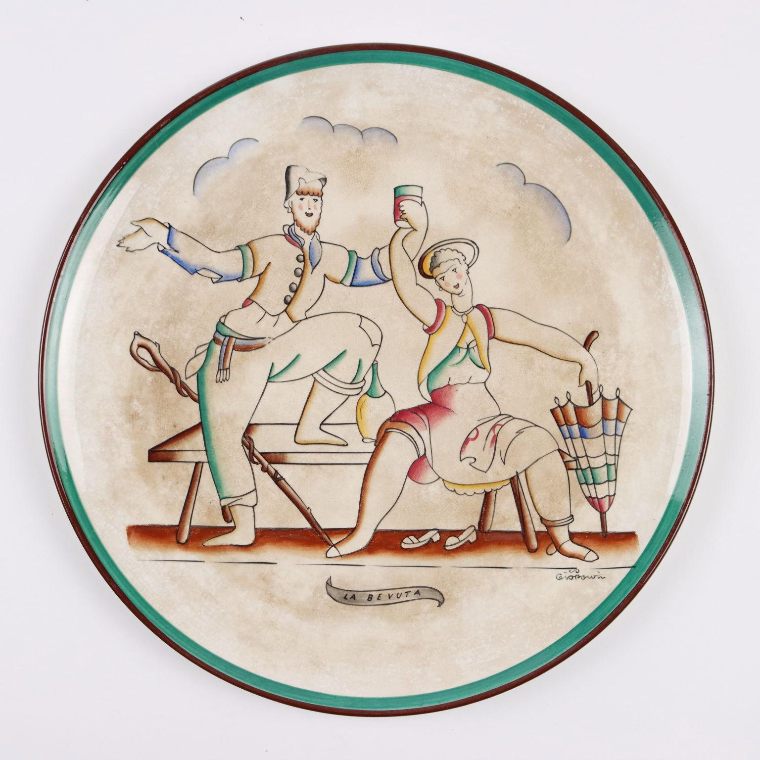 Richard Ginori Plates by Gio Ponti Ceramic Italy 1920s-1930s 8