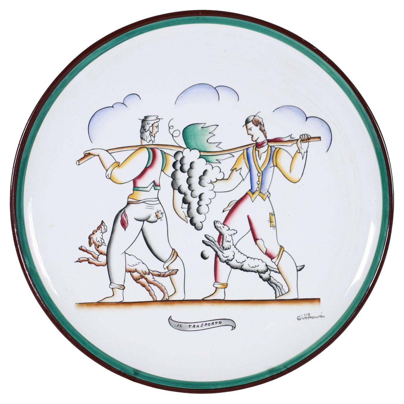 Four Gio Ponti plates from the 