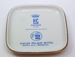 Richard Ginori Porcelain Ashtray Gallia Palace Hotel Italy Collectible Dish