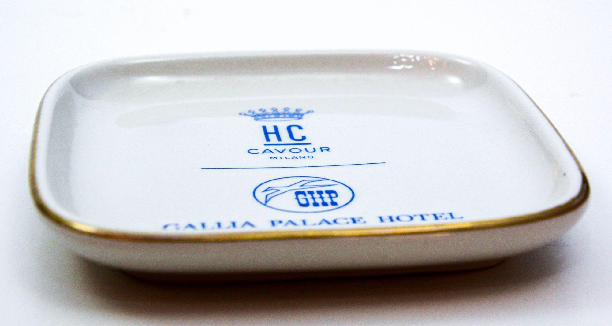 Italian Richard Ginori Porcelain Ashtray Gallia Palace Hotel Italy Collectible Dish