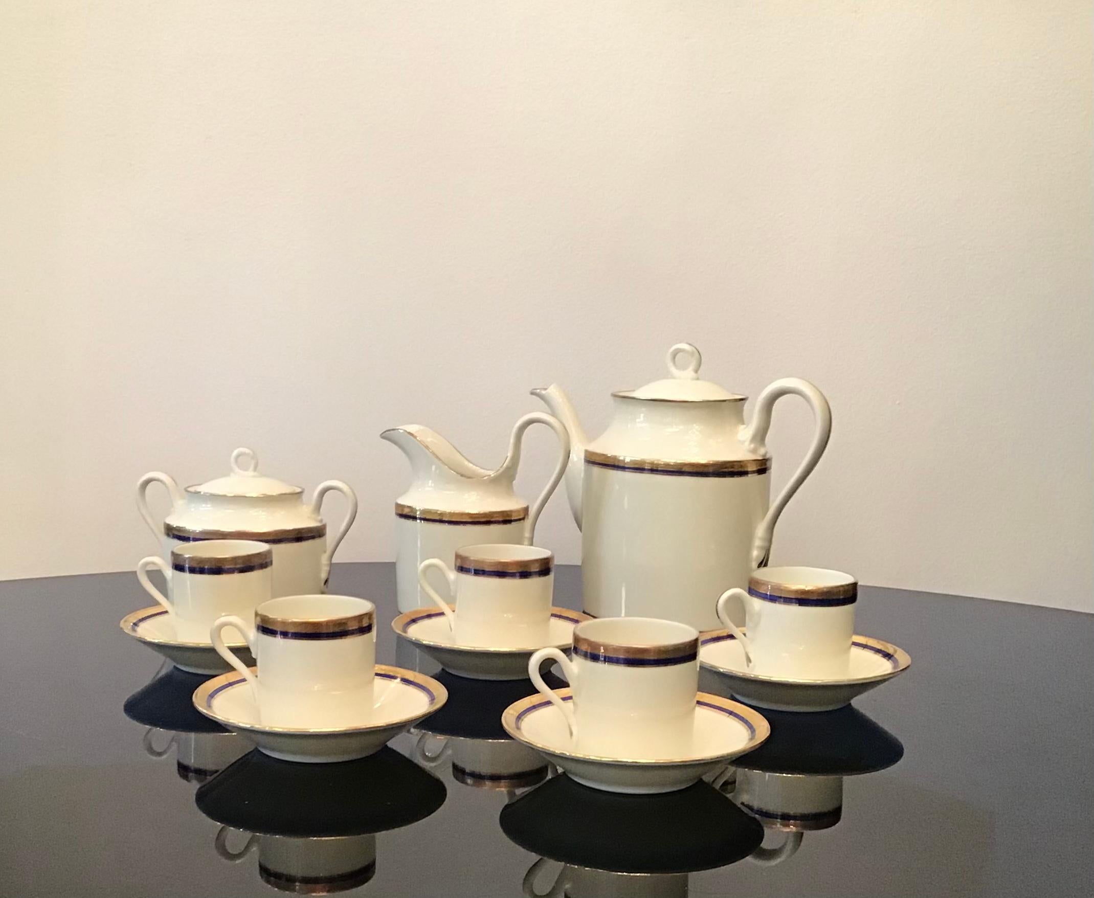 Richard Ginori Porcelain Coffee Service 1960 Italy For Sale 3