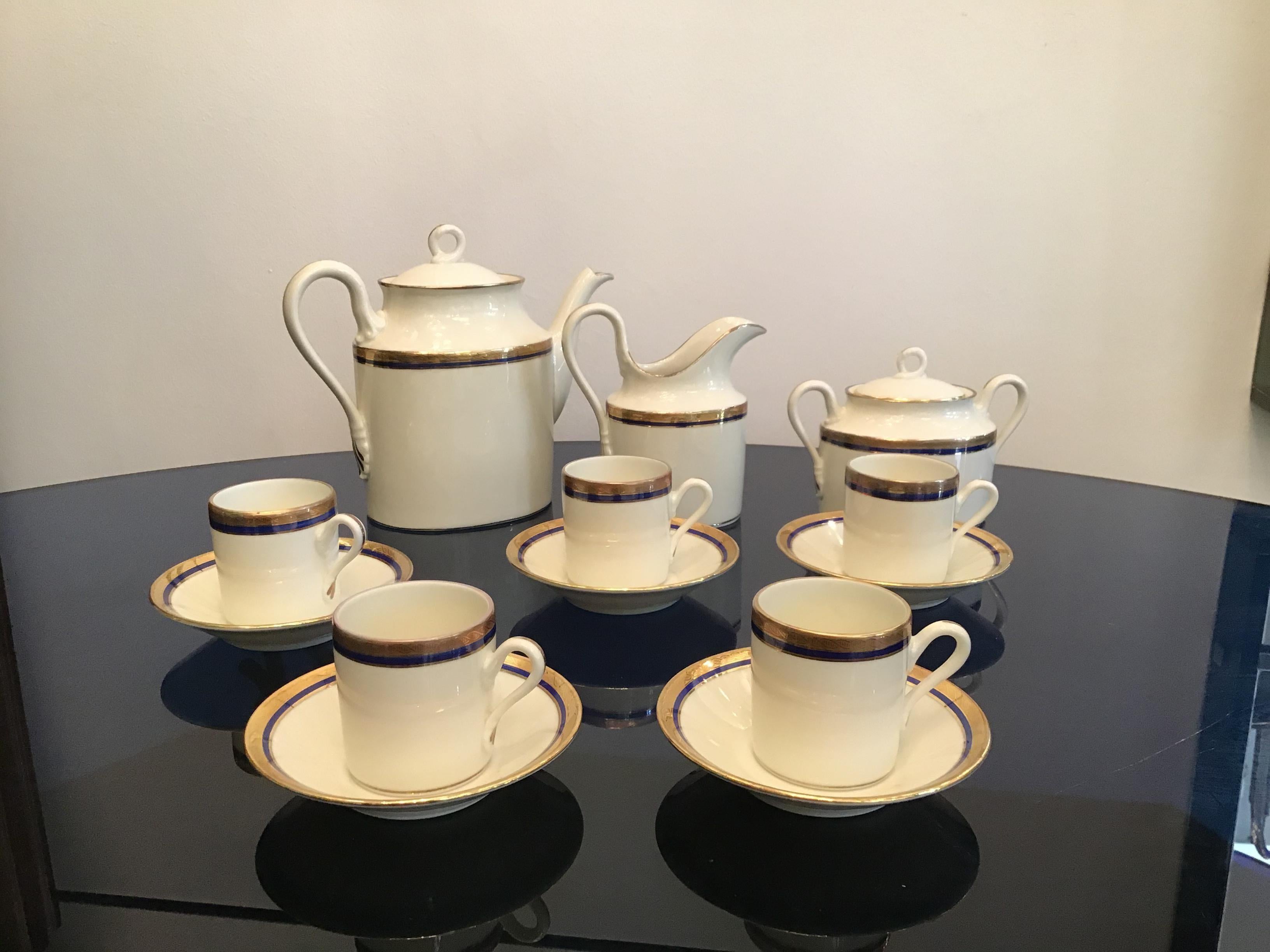 Other Richard Ginori Porcelain Coffee Service 1960 Italy For Sale