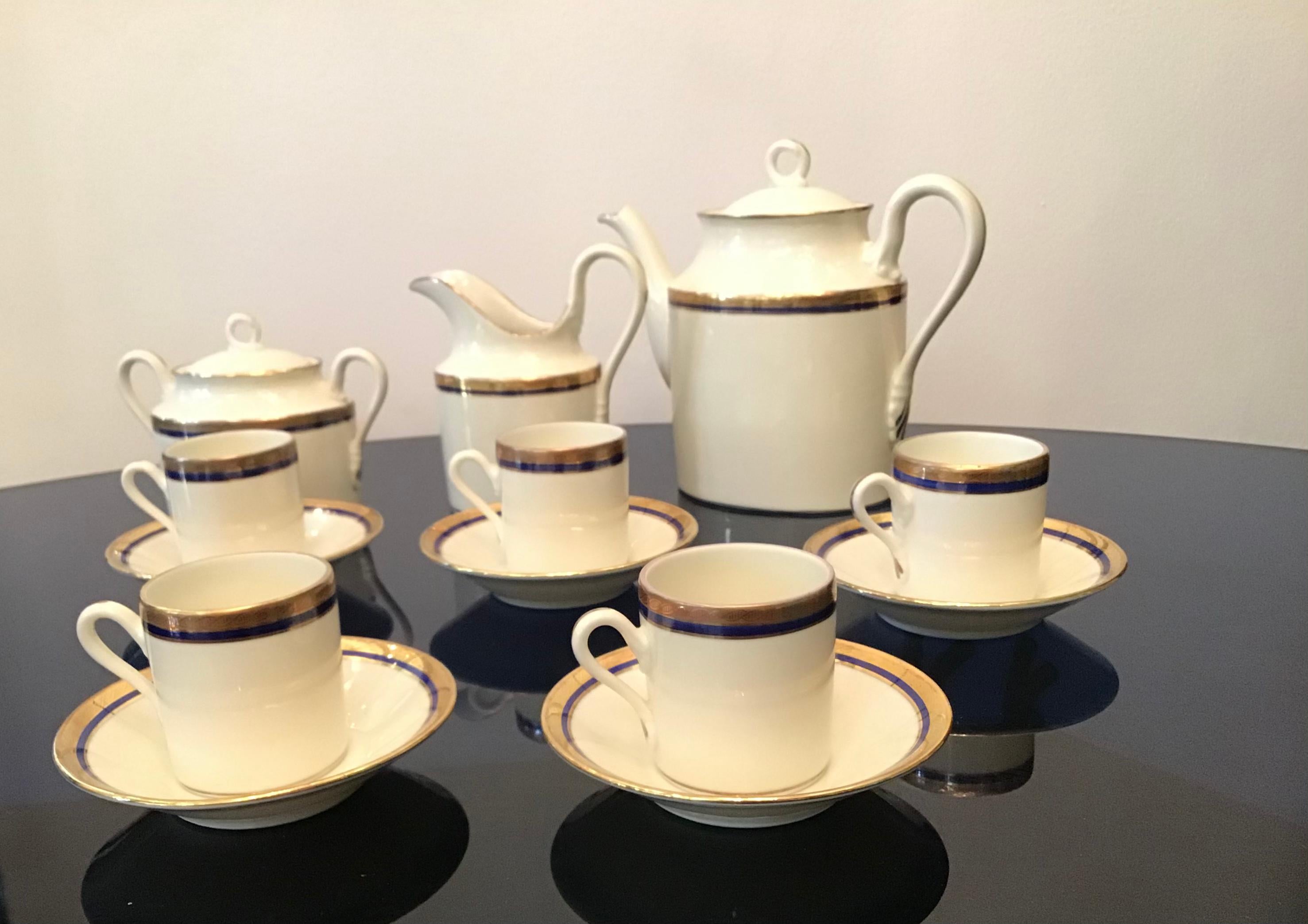 Richard Ginori Porcelain Coffee Service 1960 Italy In Excellent Condition For Sale In Milano, IT
