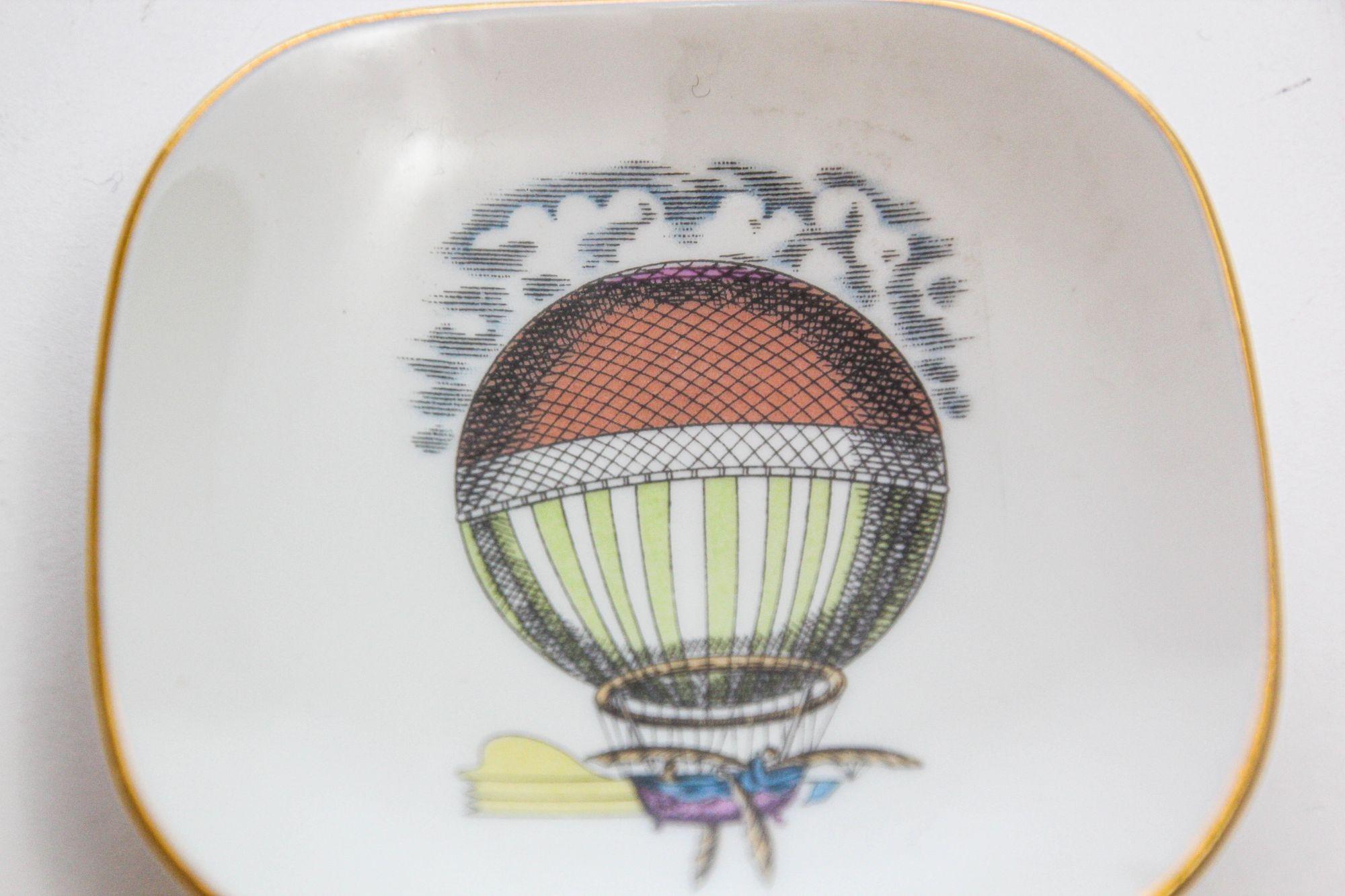 Richard Ginori Vajilla de porcelana de colección ALITALIA Airlines Globo aerostático en Bueno estado para la venta en North Hollywood, CA