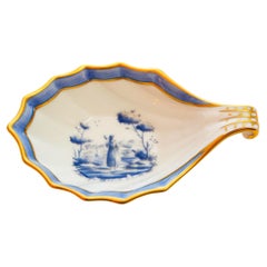 Richard Ginori Piatto in porcellana Pastorale Blu e Bianco Italia anni '70