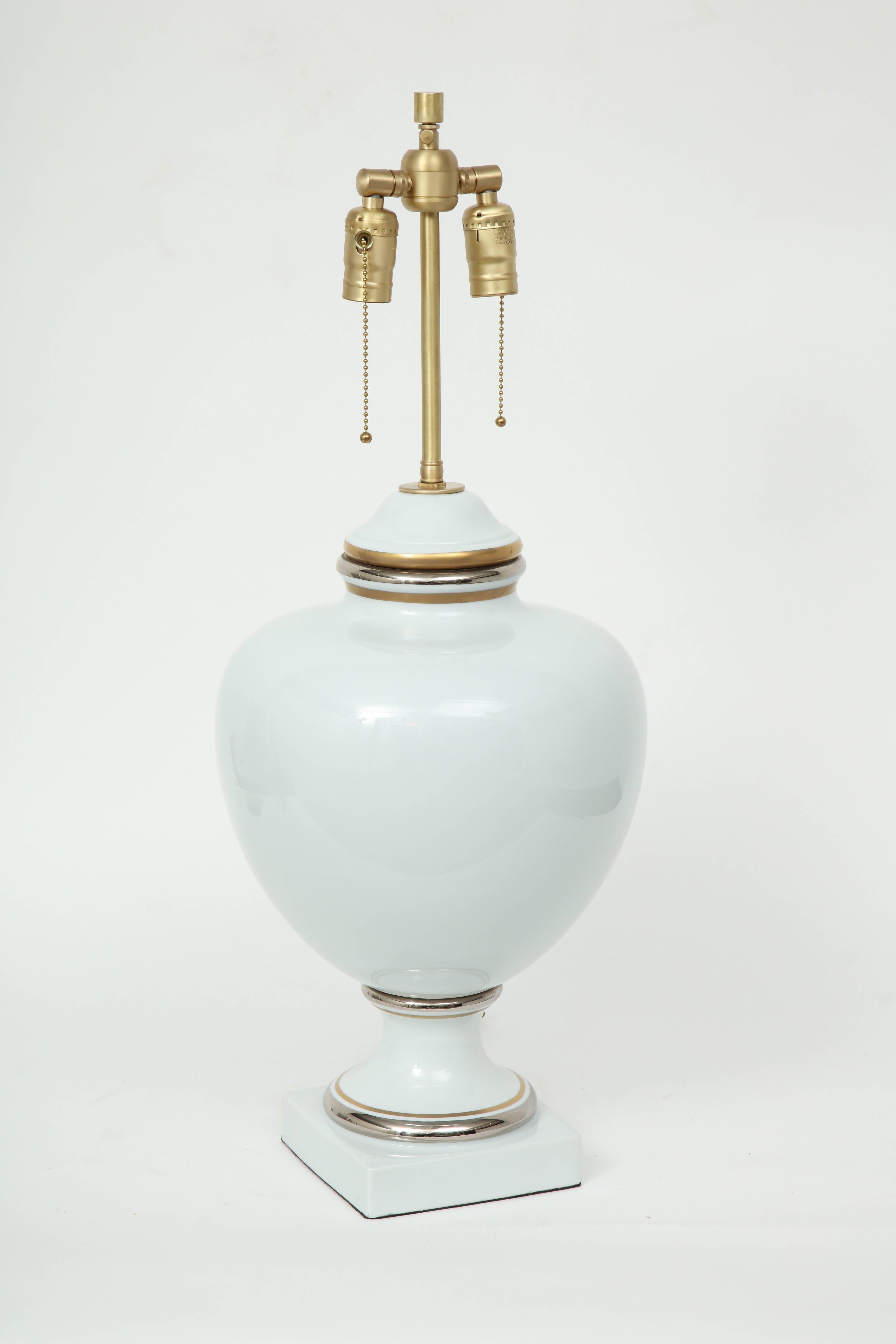 20th Century Richard Ginori White Porcelain Lamps