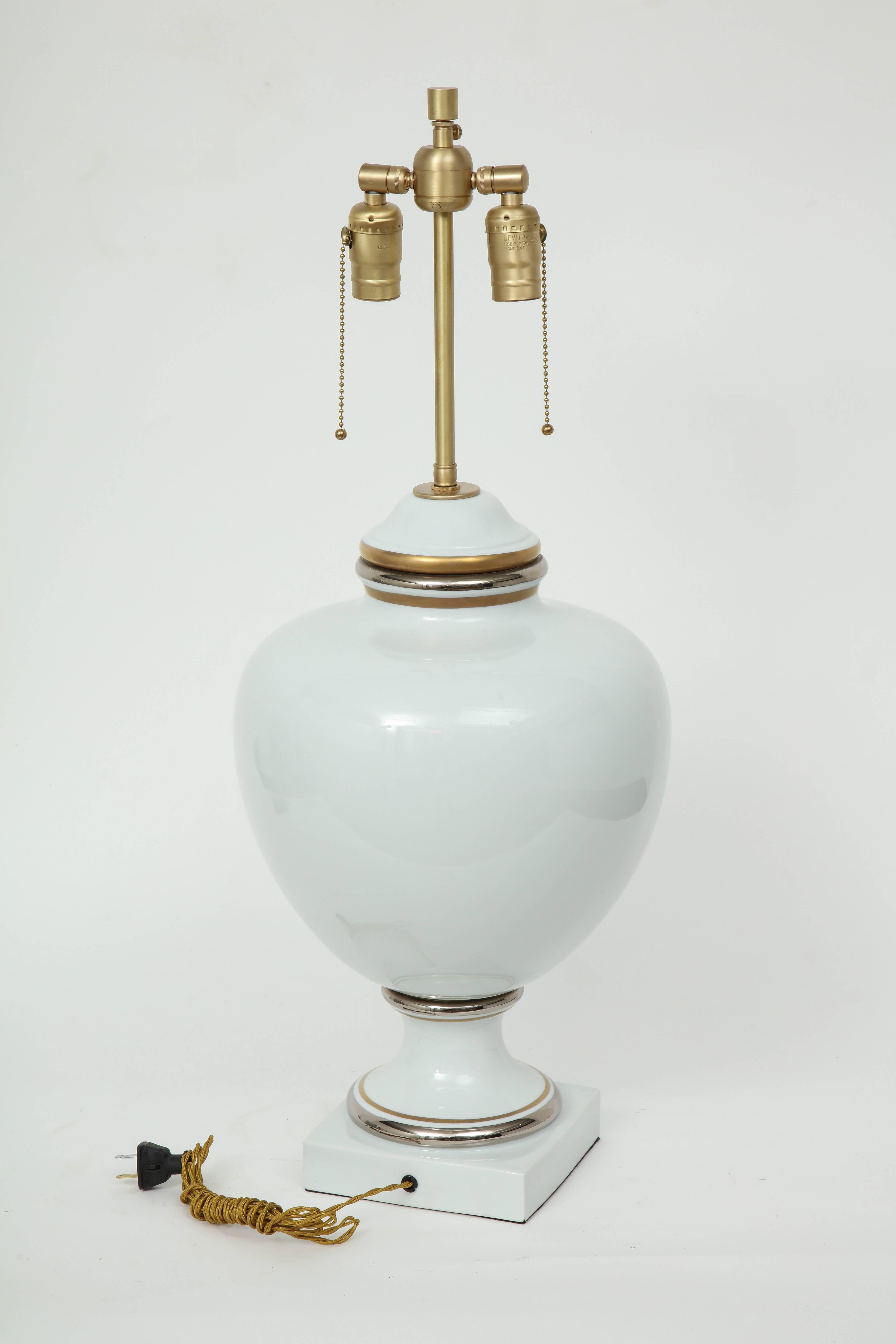 Richard Ginori White Porcelain Lamps 2