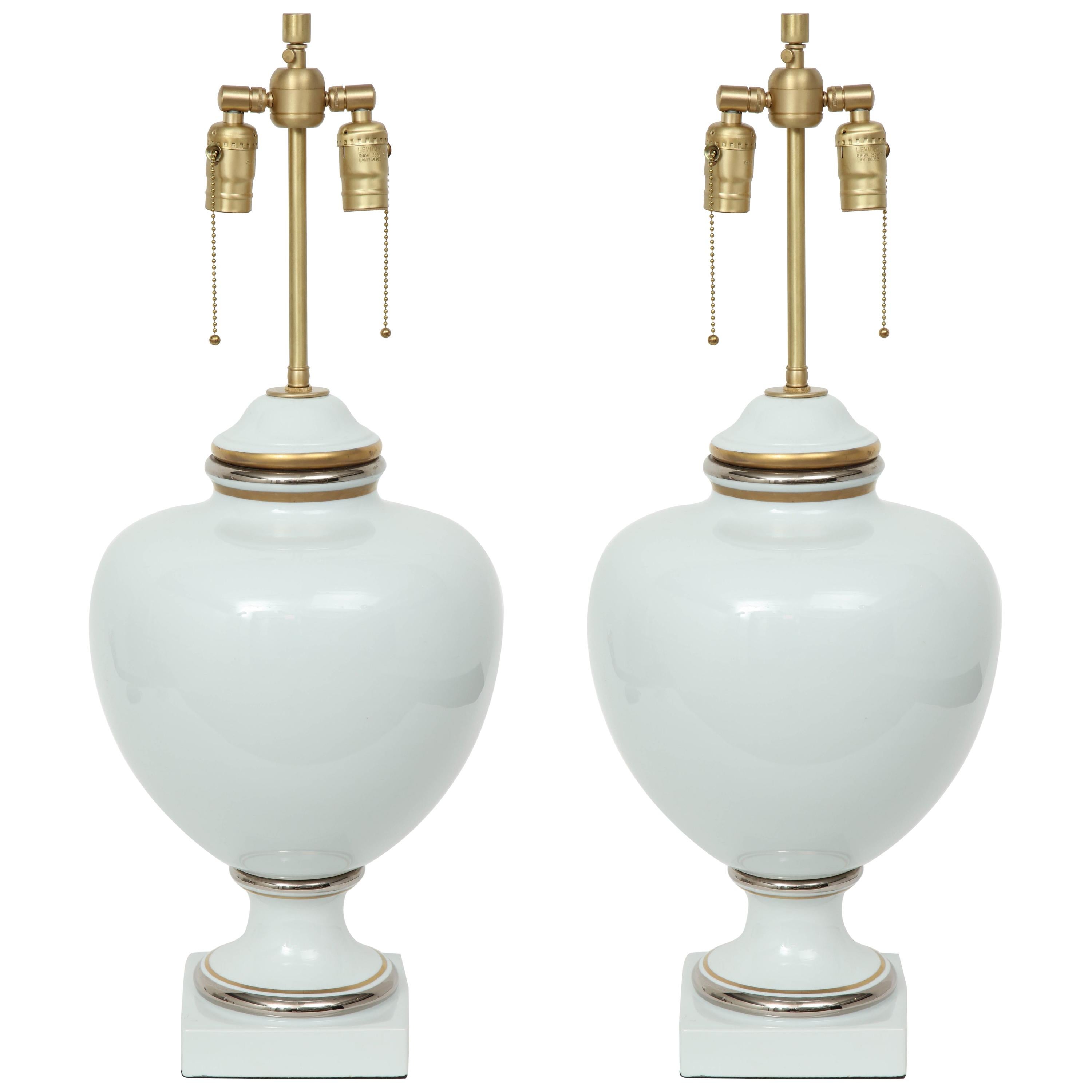 Richard Ginori White Porcelain Lamps