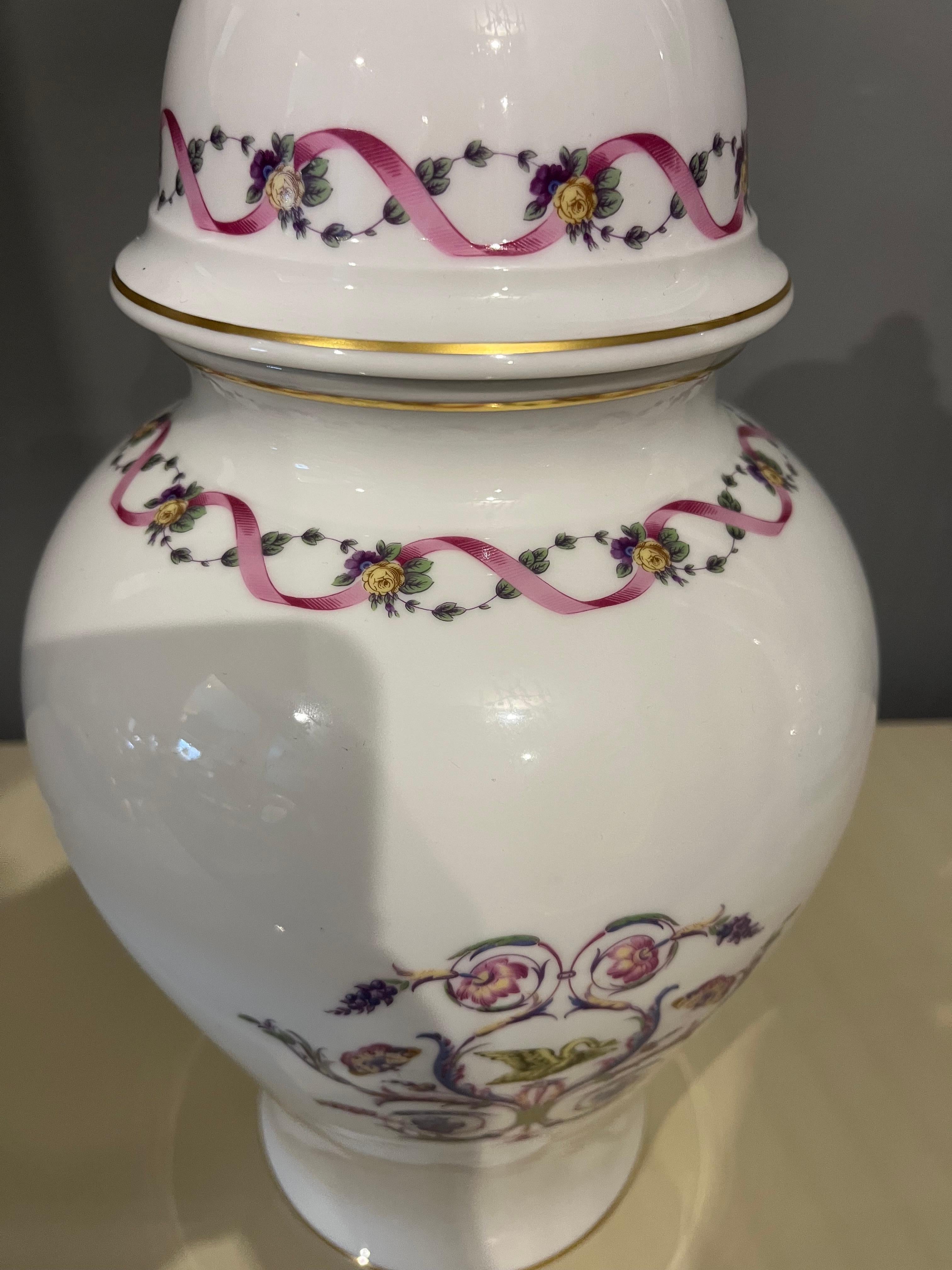 Porcelain Richard Ginori potiche from the 70s For Sale