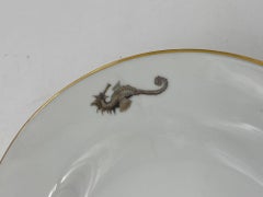 Richard Ginori Quenelle Oval Platter Porcelain Hand Painted Catfish Plate