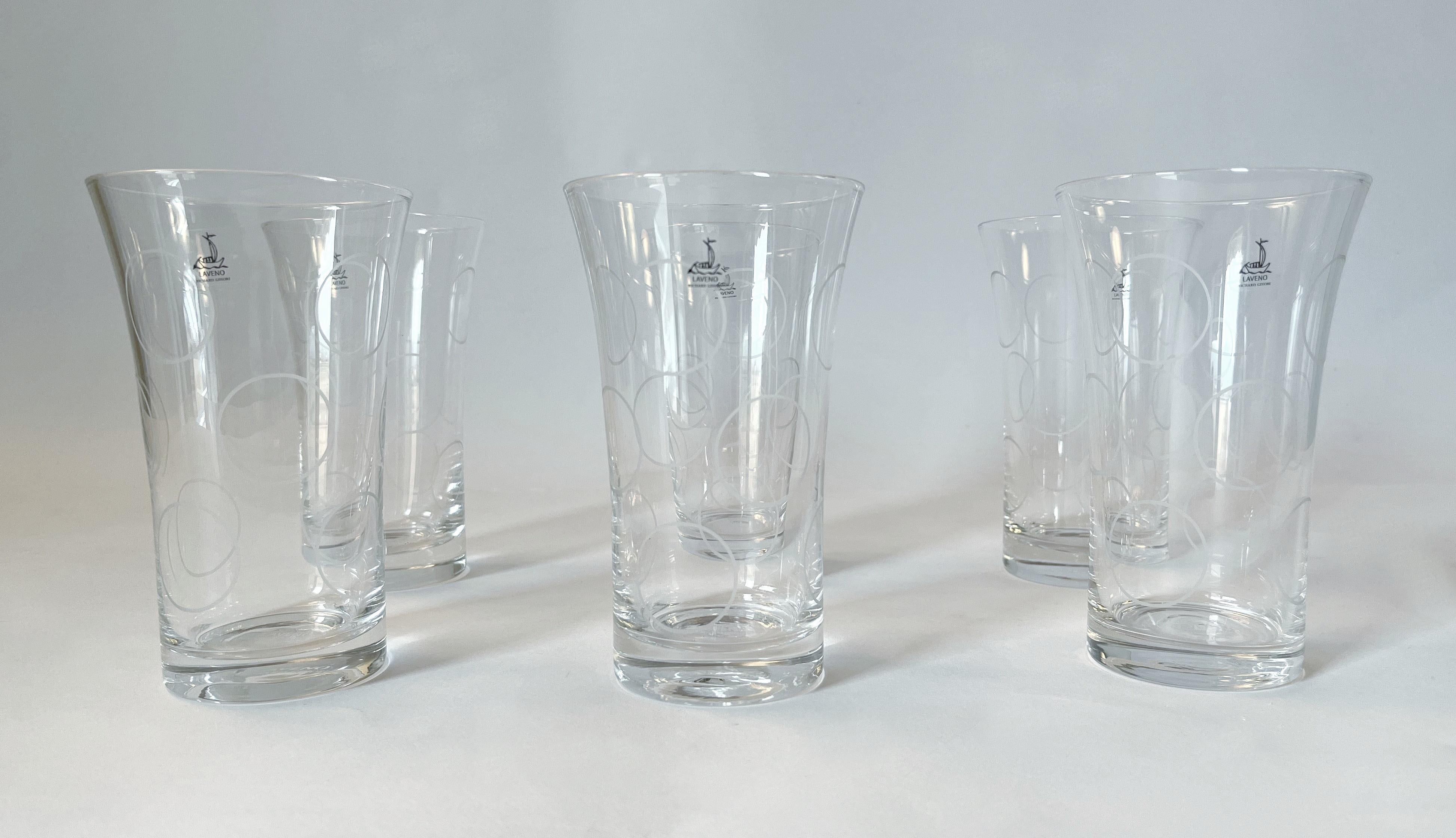 RICHARD GINORI Set de 6 gobelets en verre Bon état à Los Angeles, CA