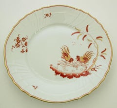 Richard Ginori SIENA Porcelain Dinner Plates Roosters Design Florence ITALY