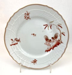 Assiettes plates en porcelaine SIENA motif coq Florence ITALIE Richard Ginori