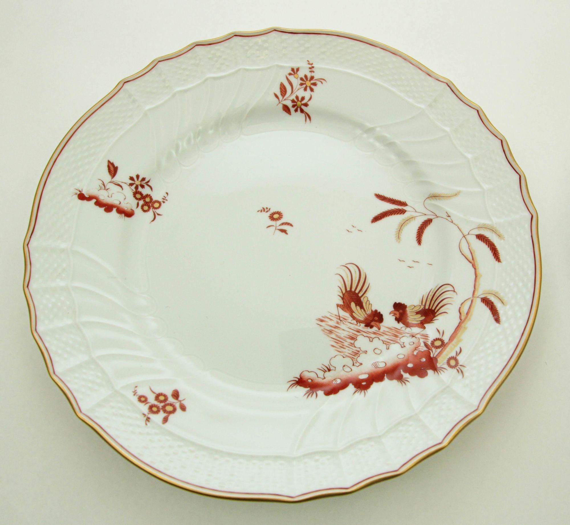 Richard Ginori SIENA Platos de porcelana Diseño Gallos Florencia ITALIA Italiano en venta