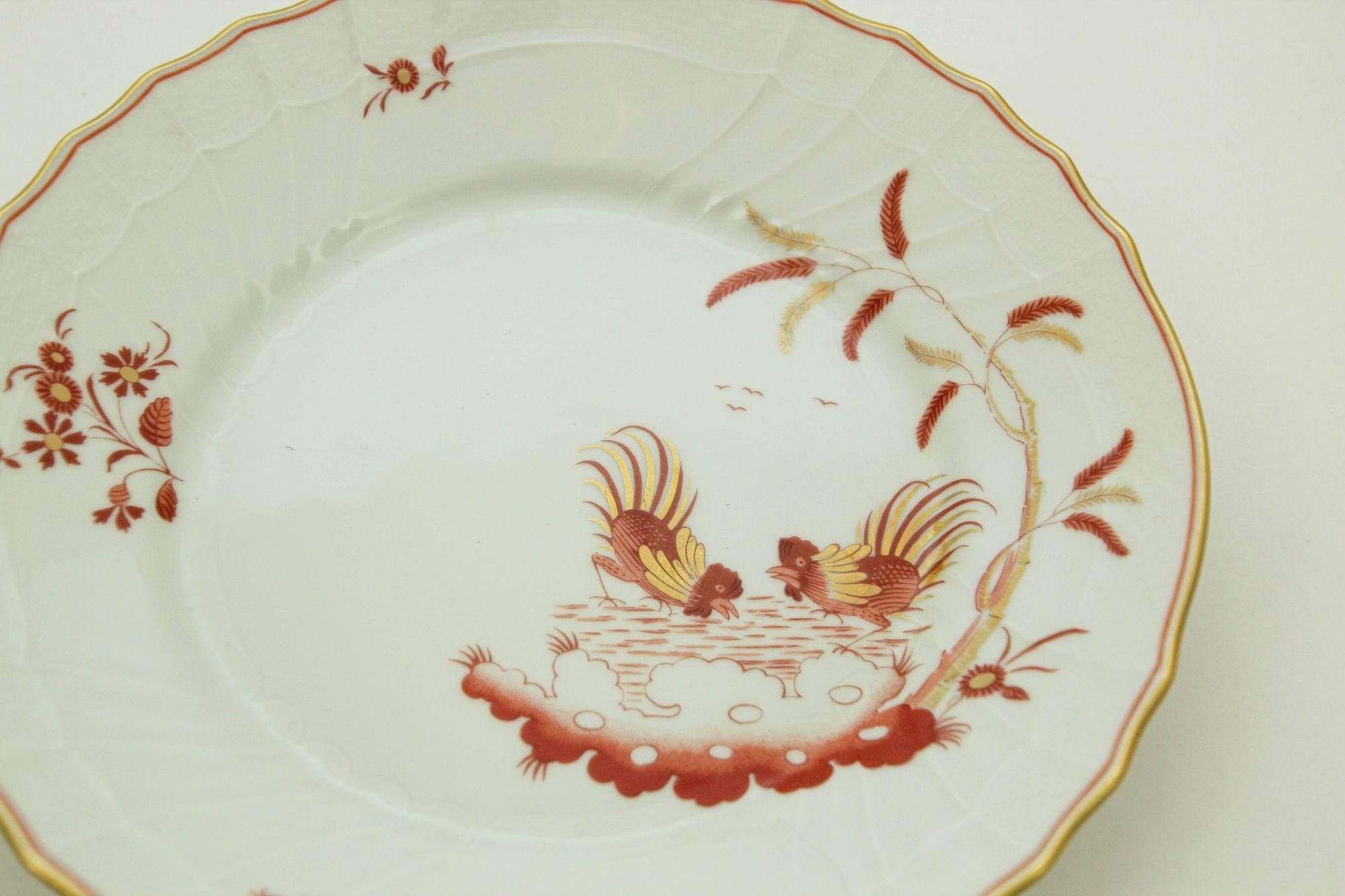 Richard Ginori SIENA Platos de porcelana Diseño Gallos Florencia ITALIA Porcelana en venta