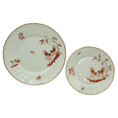 Richard Ginori SIENA Porcelain Dinner Plates Roosters Design Florence ITALY