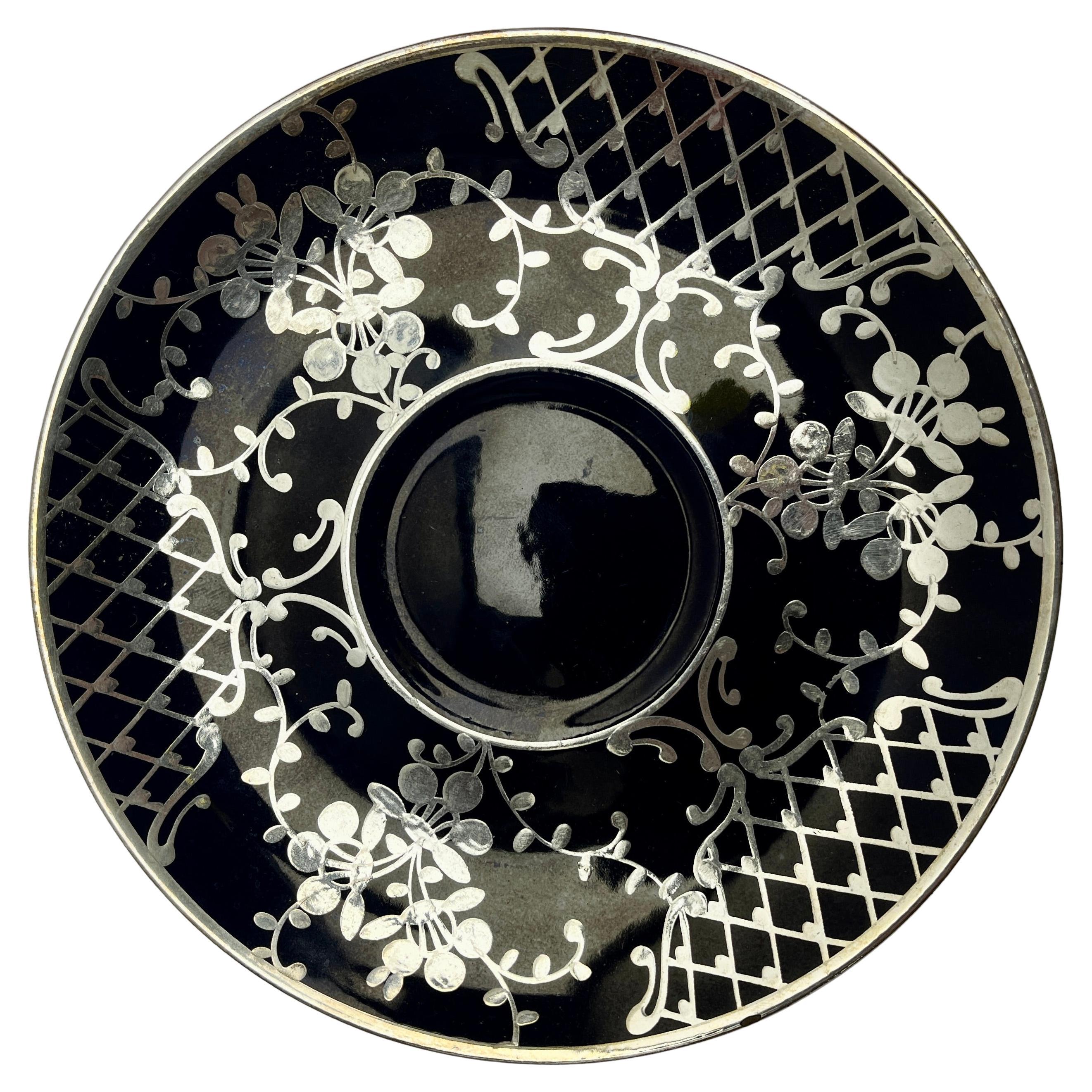 Richard Ginori Silber Overlay Kobalt Porzellan Tee/Kaffee Set 15 Stück im Angebot 4