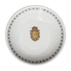 Antique Richard Ginori Small Round Decorative Gold and White Dish, Italy