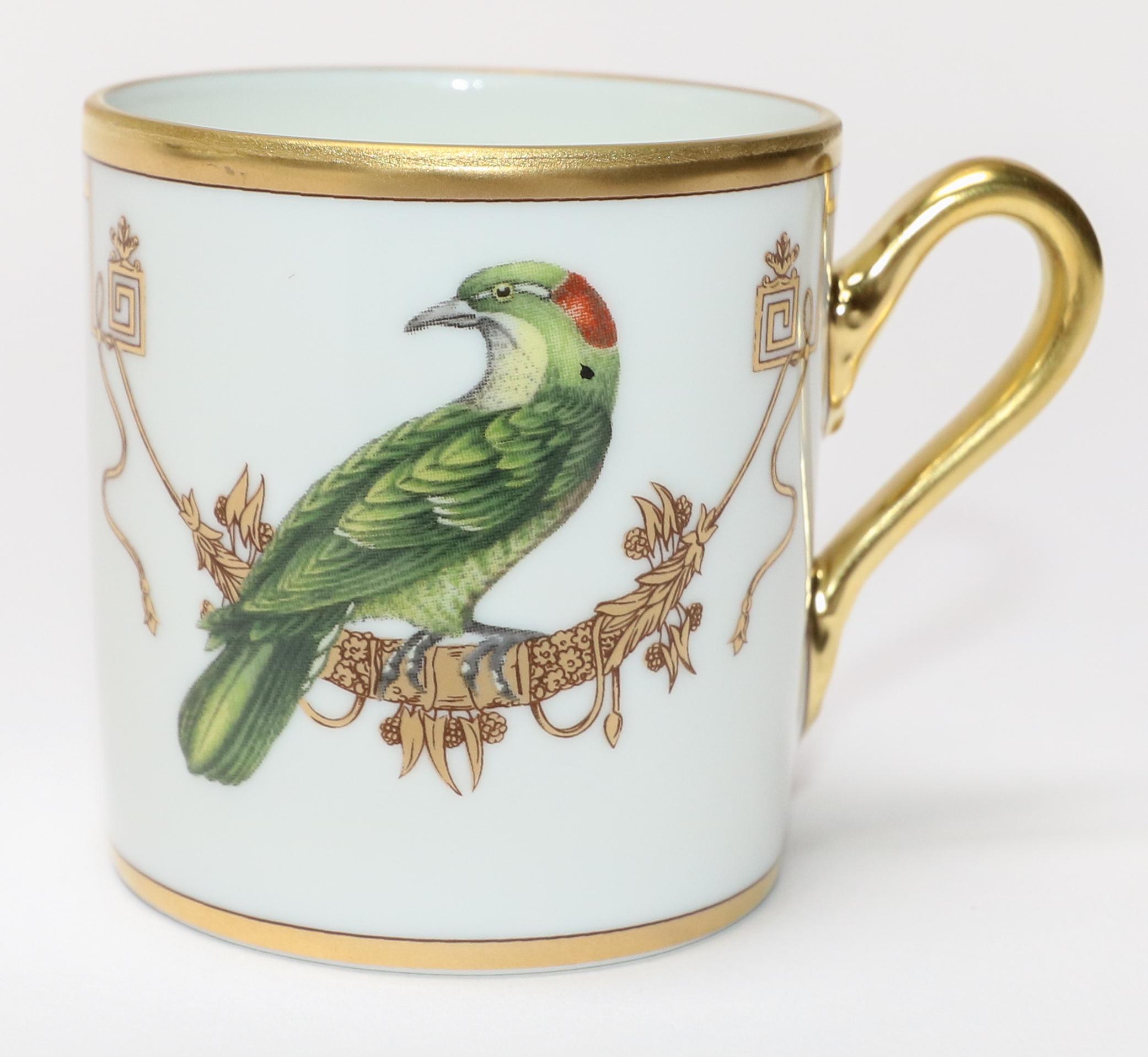 Richard Ginori Voliere Coucou Didrie Coffee Cup In New Condition In Los Angeles, CA