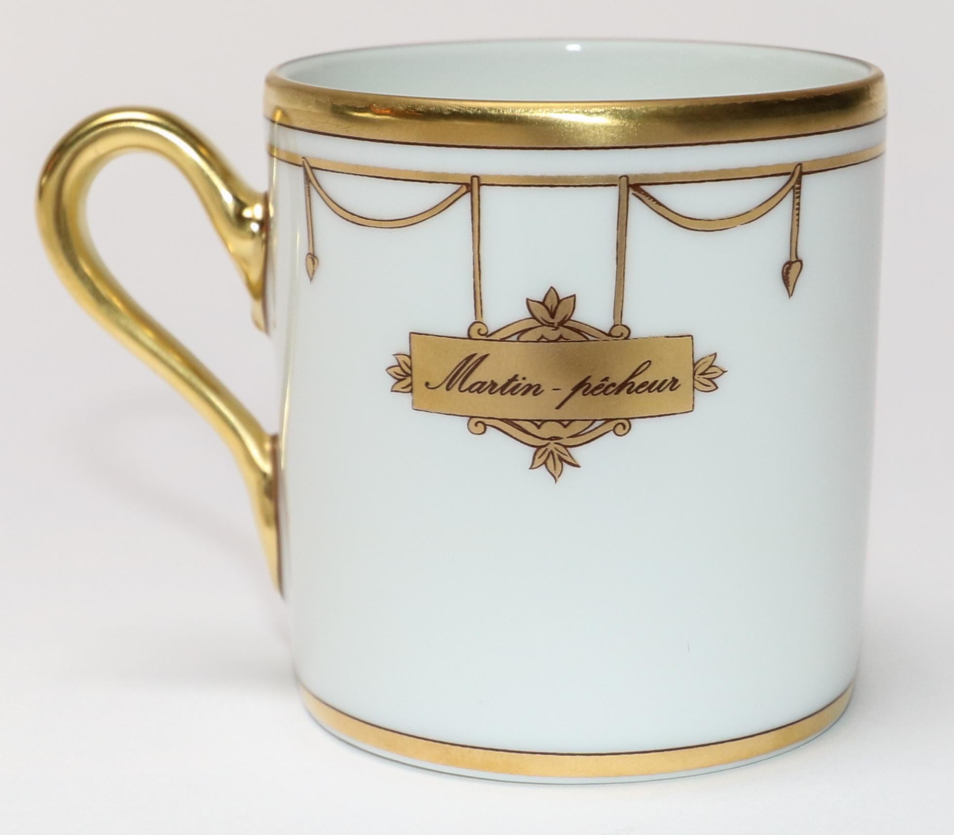 Italian Richard Ginori Voliere Martin-Pecheur Coffee Cup