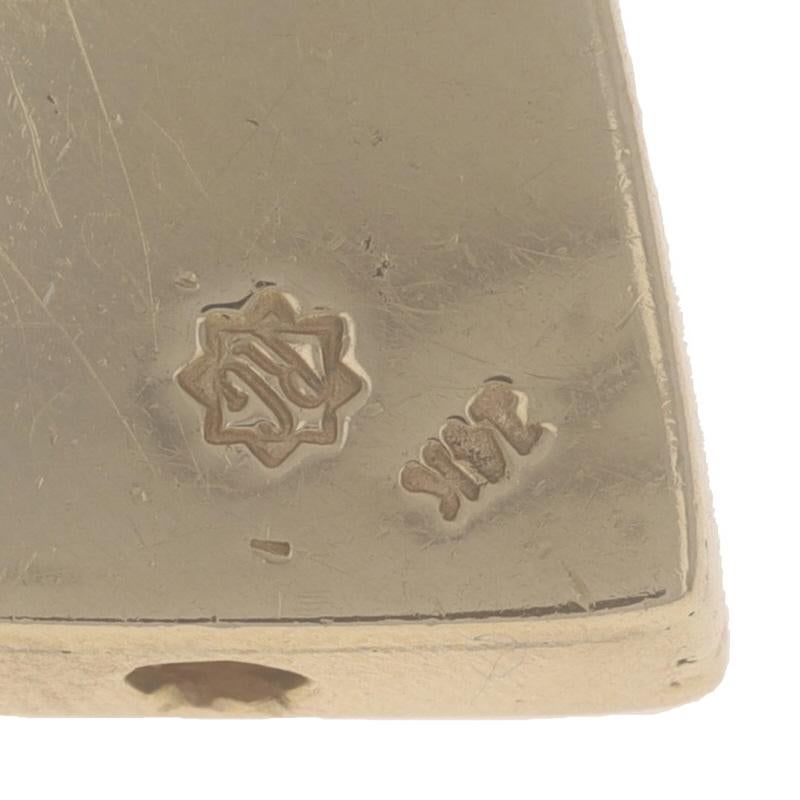Women's Richard Glatter Sapphire Vintage Slide Charm - Yellow Gold 14k Oval .35ct Floral For Sale
