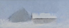 Ghost Barn #9, an old barn slowly disappearing., Painting, Oil on Canvas