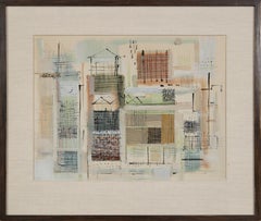 Bâtiments abstraits, milieu du siècle Artiste de l'école de Cleveland