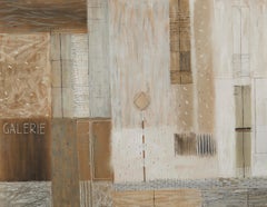 Galerie, Figural Abstract View of Building, Mid-Century Cleveland School Artist