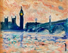 A View of Big Ben - original impressionism cityscape - contemporary Art