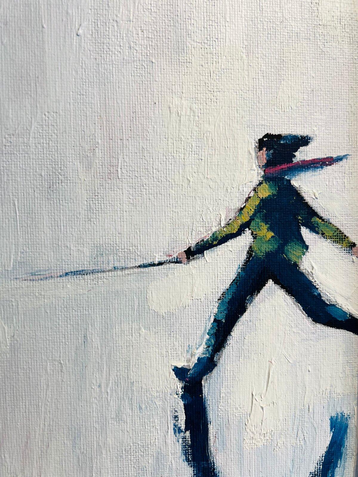 Come Home!-pittura ad olio figurativa originale dell'impressionismo- Arte contemporanea - Painting Impressionismo di Richard Gower