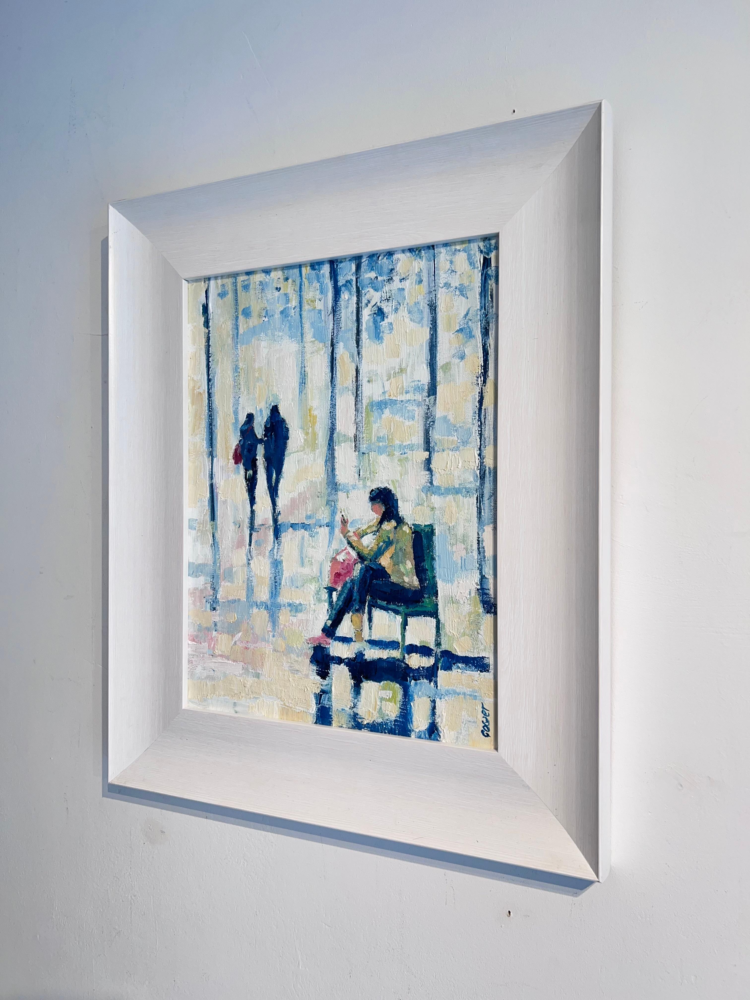 Ritiro contemplativo nel parco - pittura ad olio figurativa impressionista originale - Arte - Painting Impressionismo di Richard Gower