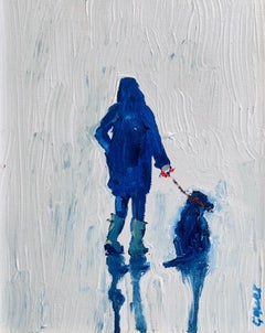 Greene & Greene - peinture à l'huile figurative impressionniste originale - œuvre d'art paysage urbain