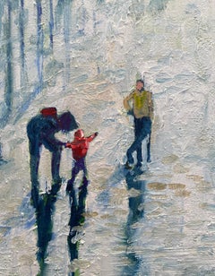 Held Steady - original impressionism figurative oil painting - contemporary art