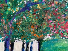 Hyde Park Summer-original impressionism landscape oil painting -contemporary art