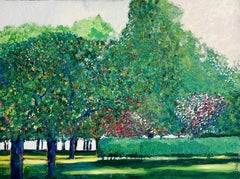 Hyde Park Summer-original impressionism landscape oil painting -contemporary art