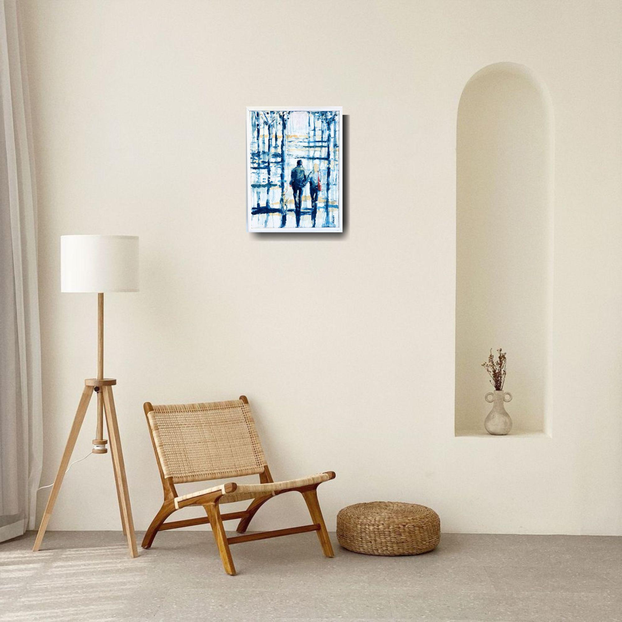 Park Life-Original Impressionismus figurative Stadtlandschaft Malerei-zeitgenössische Kunst im Angebot 1