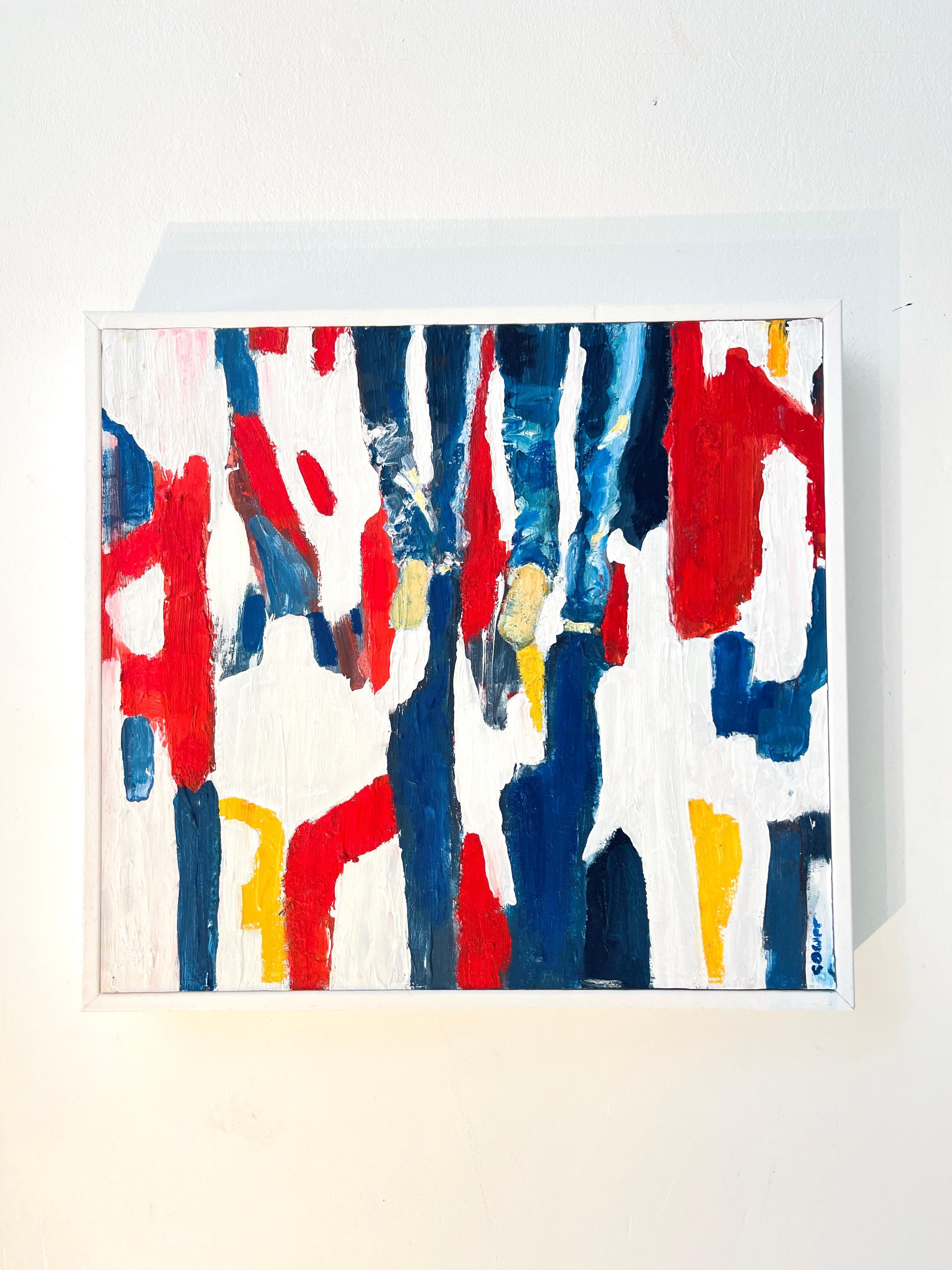 Piccadilly Reflections – Original-Impressionismus, figurative Stadtlandschaftsmalerei-Kunst – Painting von Richard Gower