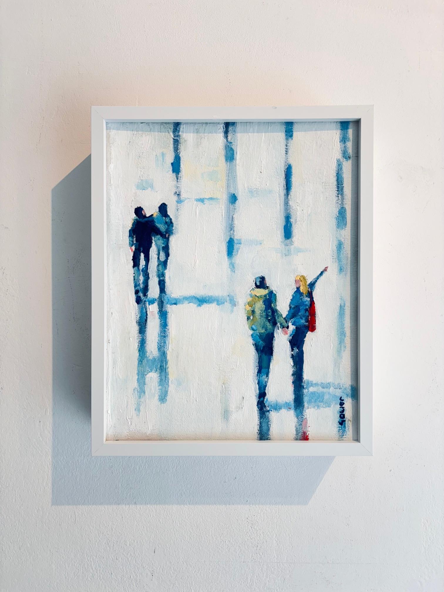 Side by Side - pittura ad olio figurativa originale dell'impressionismo - arte contemporanea - Painting di Richard Gower