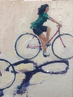 Summer Cycle- impasto landscape oil paint work modern