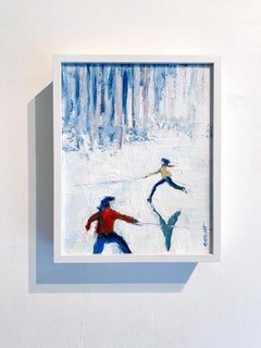 Walked by the Dog- original impressionism figurative cityscape artwork