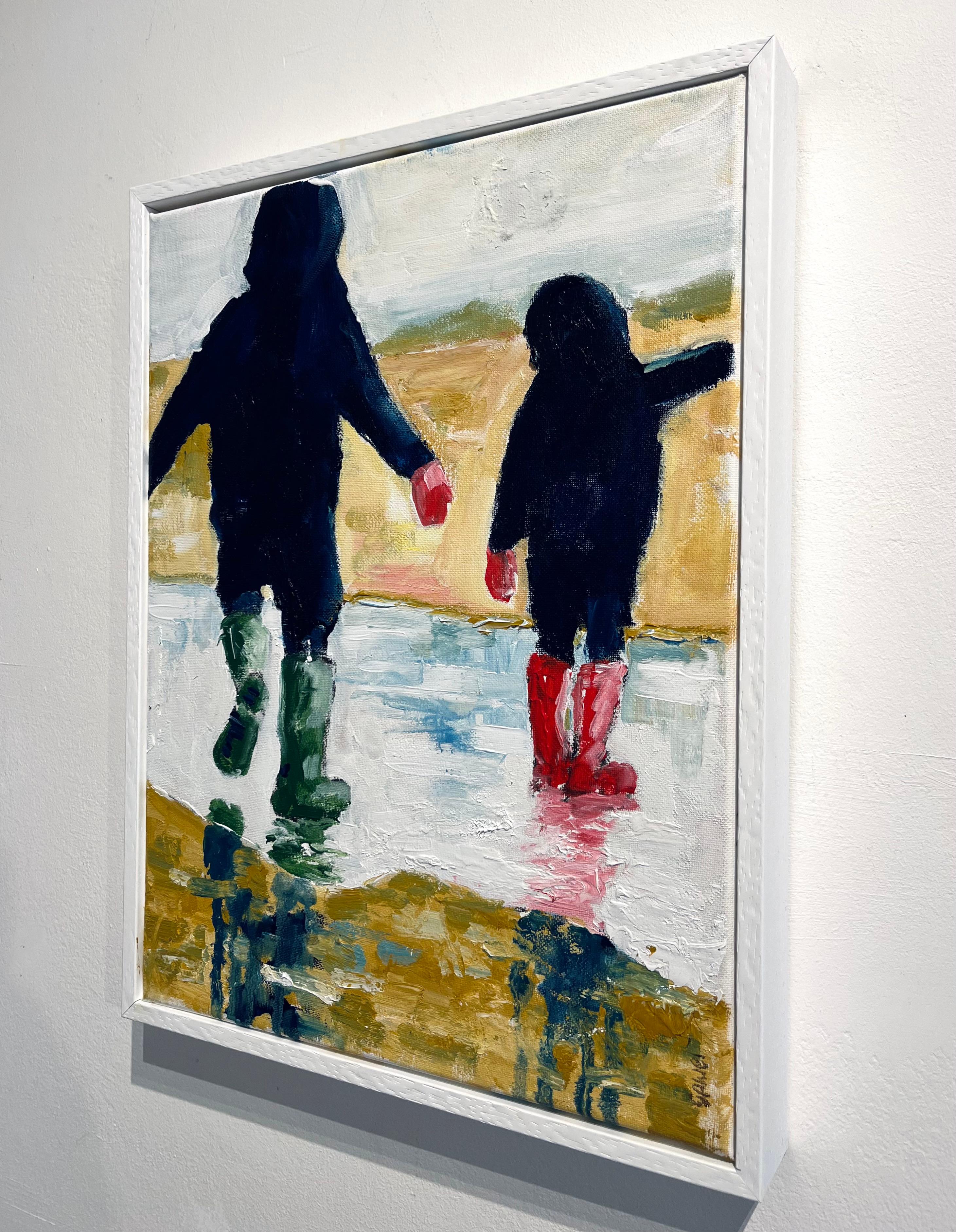 Wellies I- zeitgenössische Landschaftsmalerei - Original figuratives Ölgemälde (Impressionismus), Painting, von Richard Gower