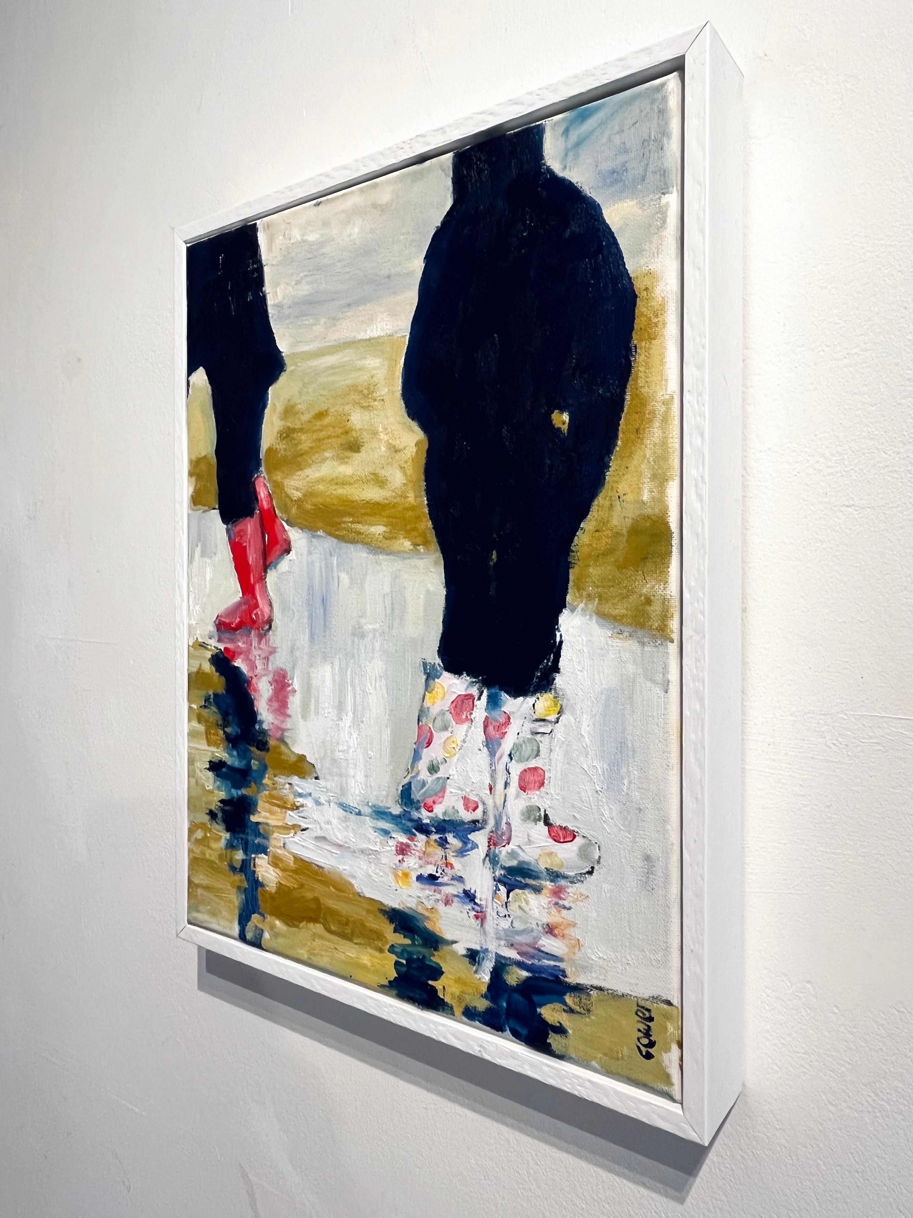 Wellies II- zeitgenössische Kunst - Impressionistische figurative Ölmalerei (Impressionismus), Painting, von Richard Gower