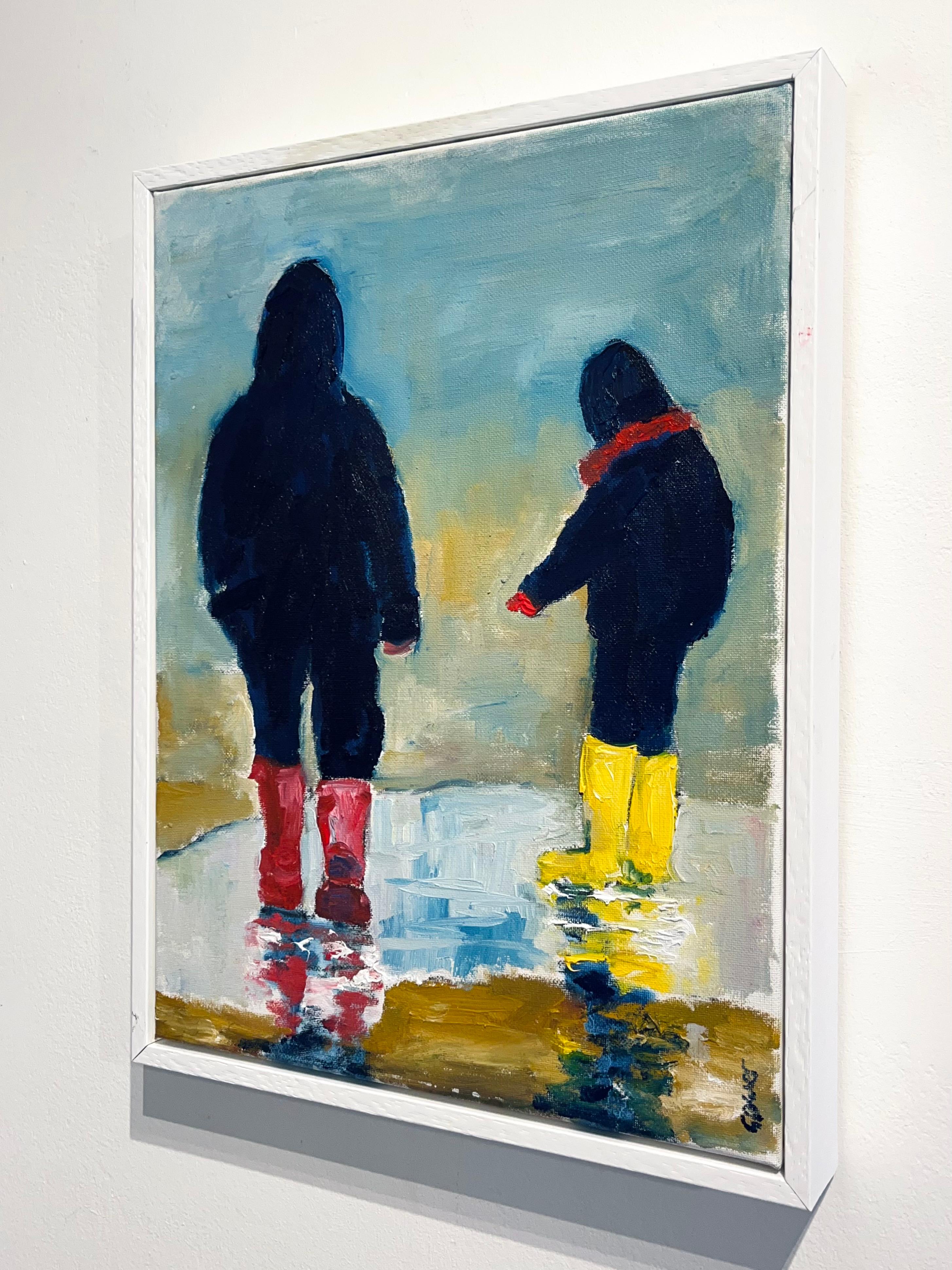 Wellies III- zeitgenössische impressionistische Kunst - original figuratives Ölgemälde (Impressionismus), Painting, von Richard Gower